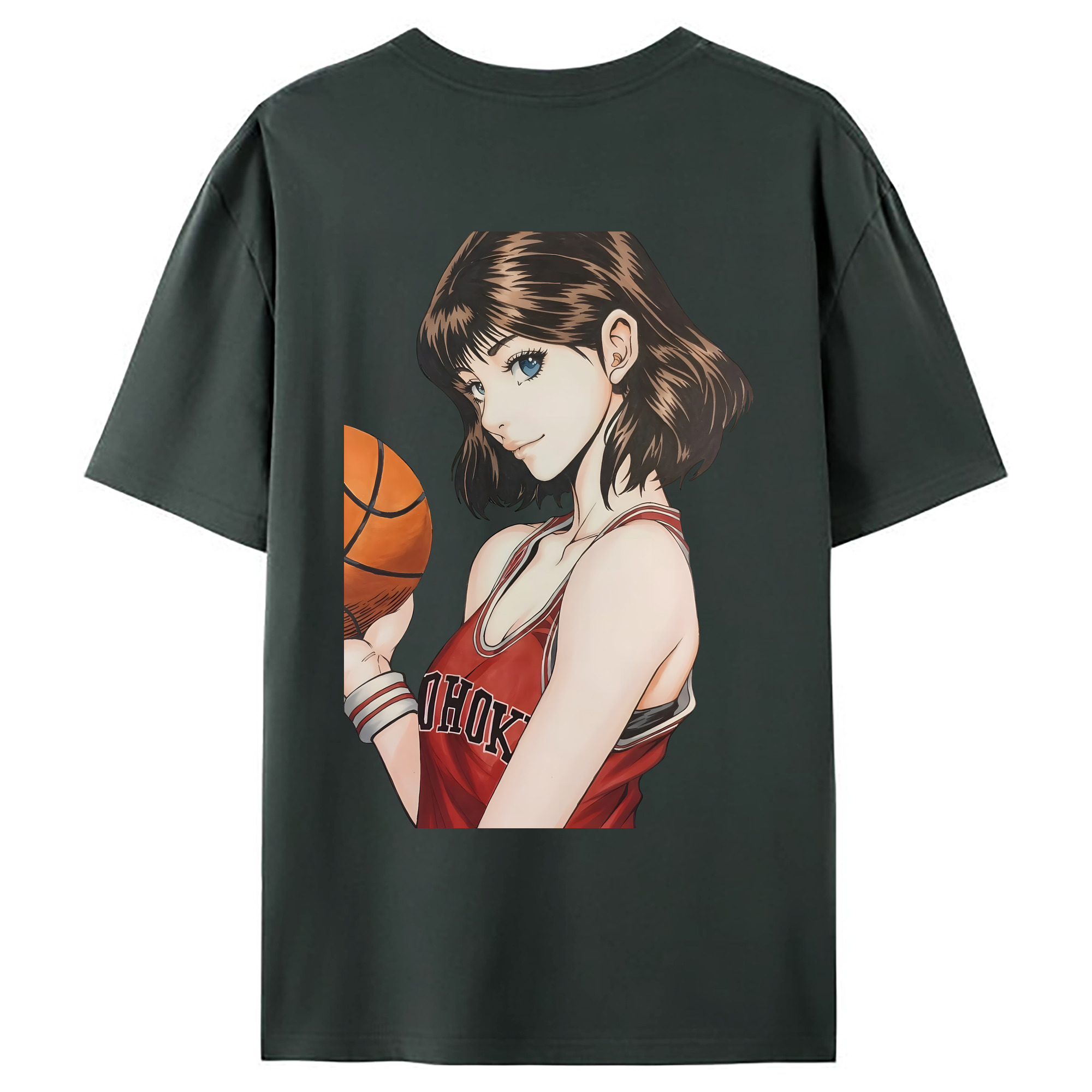 （画像用） SLAM DUNK／スラムダンク 綿100％ メンズ半袖Tシャツ（バックプリント） 通気性